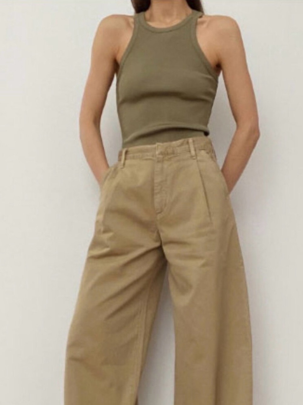 AGOLDE — Daryl Wide-Leg High-Waist Trousers — Size 28
